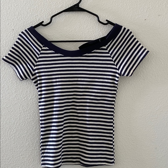 Brandy melville Ginny striped off shoulder top - Picture 1 of 1